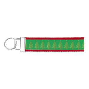 Fancy Gold Christmas Tree Thunder_Cove  Wrist Keychain