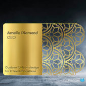Fancy Gold-Colored Stainless Steel Business Cards (Back)