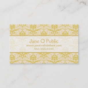 Fancy Gold Damask Business Card