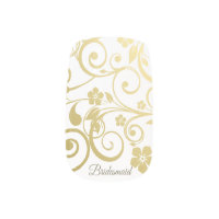 Fancy Gold Floral Filigree Bridesmaid Wedding