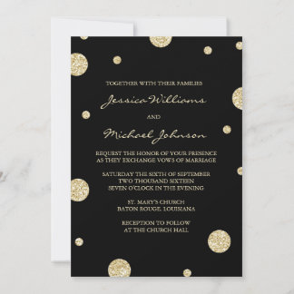 Fancy Gold Glitter Confetti | Wedding Invitations