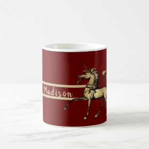 Fancy Gold Heraldic Unicorn Coffee Mug