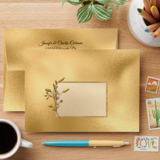 Fancy Gold Invitation Envelope