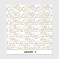 Let it snow, Christmas sticker, Zazzle