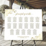 Fancy Gold & White 17 Table Wedding Seating Chart Foam Board