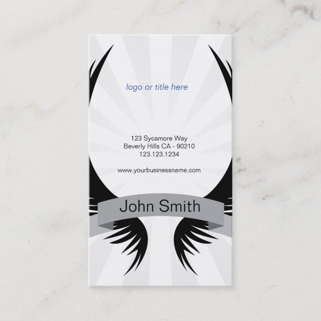 Fancy Gothic Crest Business Card (Front)
