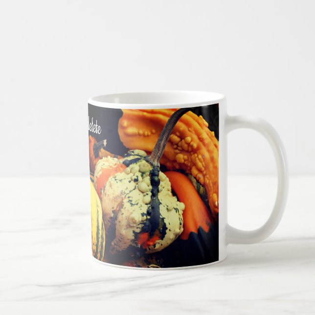 Fancy Gourds Nature Personalized Coffee Mug (Right)