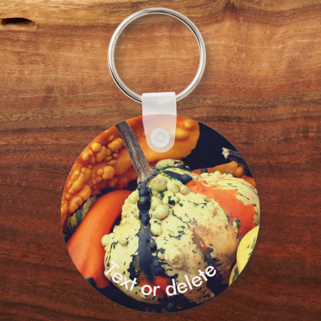 Fancy Gourds Nature Personalized Keychain (Front)