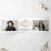Fancy Graduate Multi Photo Tri-Fold Announcement (Inside)