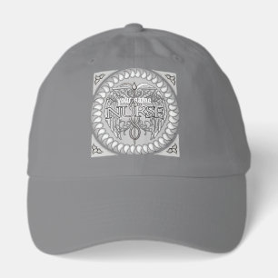 Fancy gray caduceus nurse hat