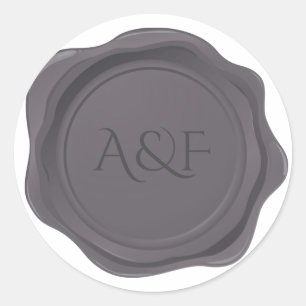 Fancy Gray Wax Personalized Seal