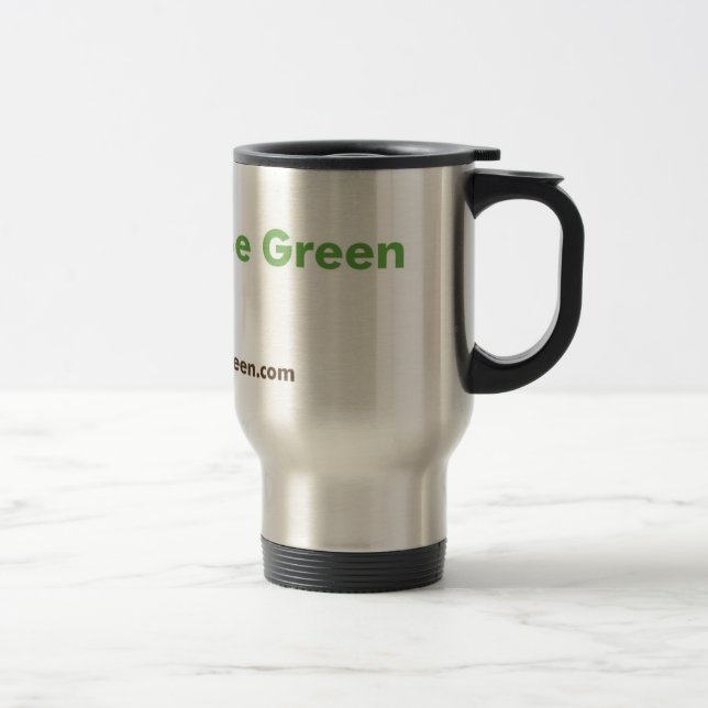 Fancy Green Stainless Travel Mug (Right)