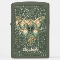Fancy Green Steampunk Butterfly Personalized