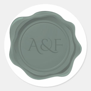 Fancy Green Wax Personalized Seal