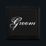 Fancy Groom Keepsake Box<br><div class="desc">For the groom to let the world know the news. Perfect for wedding events.</div>