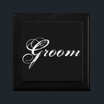 Fancy Groom Keepsake Box<br><div class="desc">For the groom to let the world know the news. Perfect for wedding events.</div>