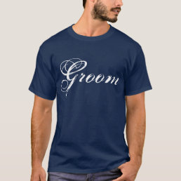 Fancy Groom on Navy T-Shirt