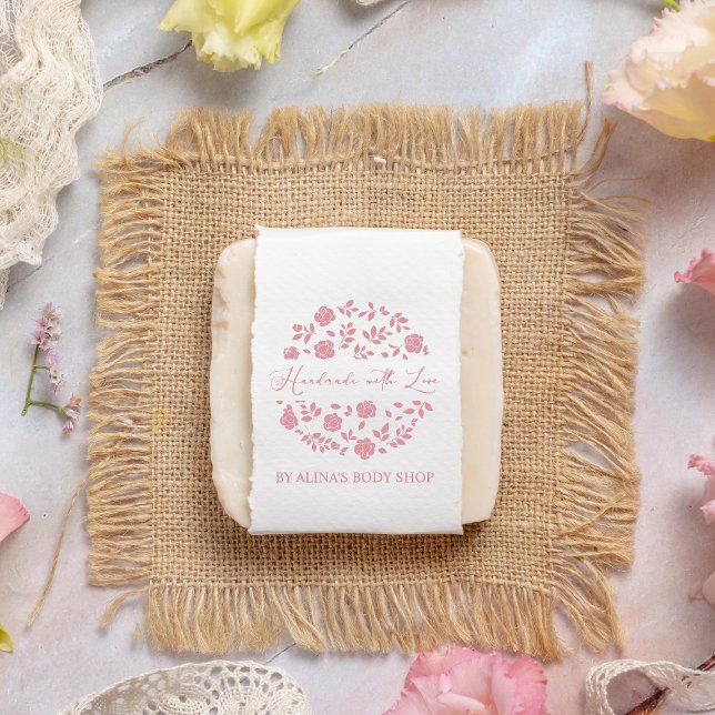 Fancy Handmade with Love Roses & Branches Wreath Rubber Stamp (Creator Uploaded)