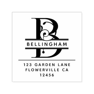 Fancy Head Letter - B - Return Address Monogram Self-inking Stamp