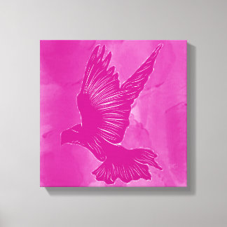 Fancy Holy Spirit Dove Abstract - Pink Canvas Print