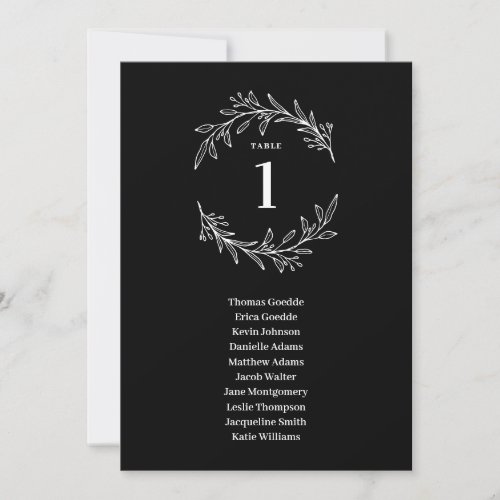 Fancy Initials EDITABLE COLOR Table Seating Card