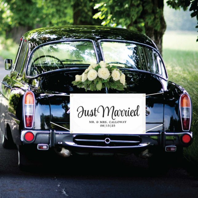 Fancy Just Married Car Banner (Creator Uploaded)