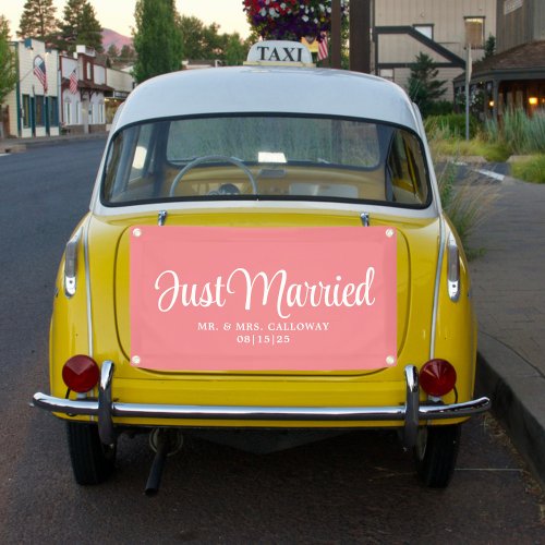 Fancy Just Married Car Banner