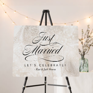 Fancy Just Married Reception Sign
