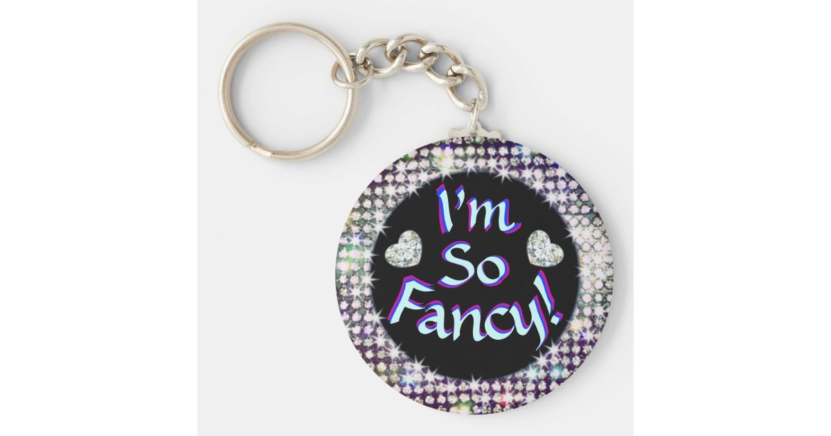 Fancy Keychain! Diamonds! Keychain Zazzle