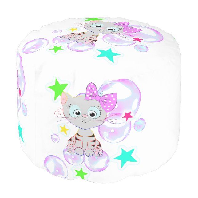 Fancy Kitten - Pouf (Angled Back)