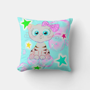 Fancy Kitten - Throw Pillow