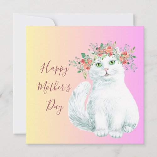  Fancy Kitty Mothers Day Card