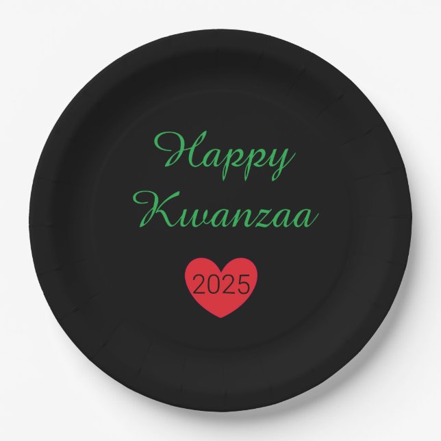 Fancy Kwanzaa  Paper Plates (Front)