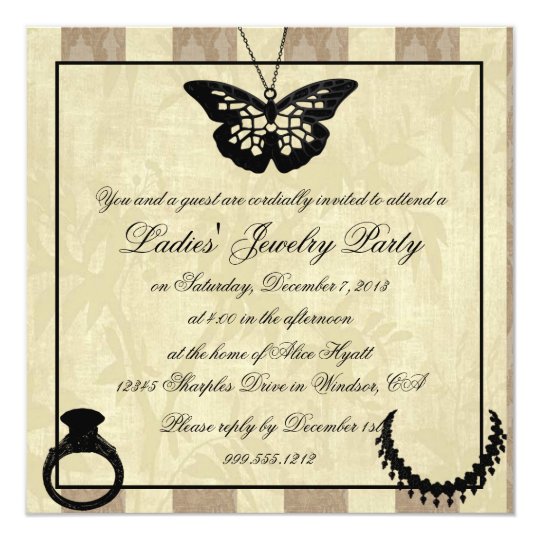 fancy ladies jewelry party invitations zazzle com jewelry party invitation template