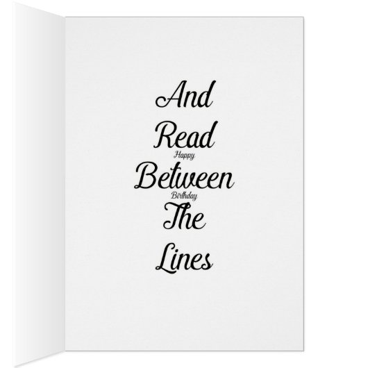 FANCY LADY Birthday Card (Inside (Right))