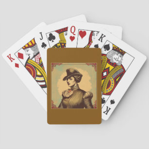 Fancy Lady In Period Costume Poker Cards