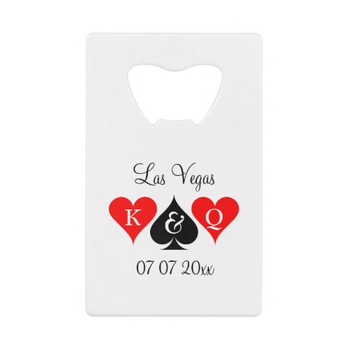 Fancy Las Vegas wedding destination custom gift Credit Card Bottle Opener