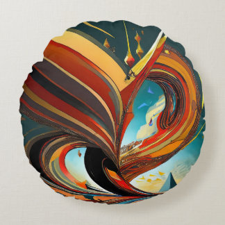 Fancy Latest Design Printed  Round Pillow