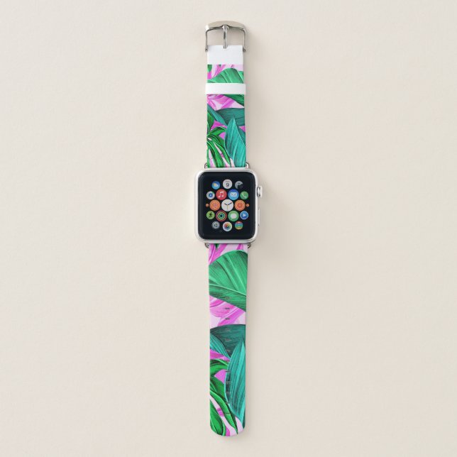 FANCY LEAFS ART APPLE WATCH BAND (Front)