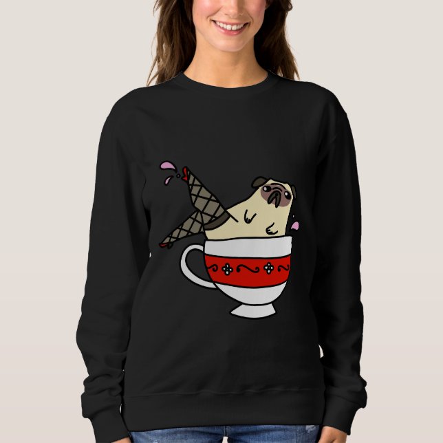 Fancy Legs Teacup Pug Essential T-Shirt 702 Sweatshirt (Front)