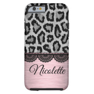 Fancy Leopard and Lace with Pink Blush      Tough iPhone 6 Case