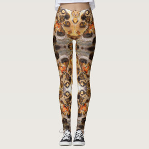 Fancy Leopard Skin Rock Photo Designed Color Leggings