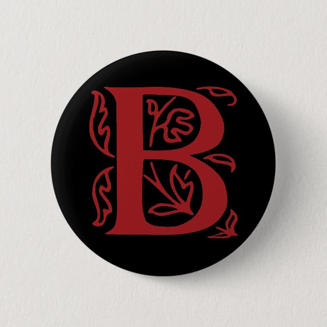 Fancy Letter B Button (Front)