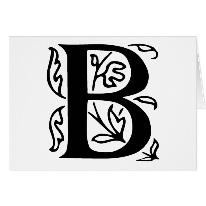 Fancy Letter B Card