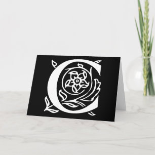 Fancy Letter C Note Card