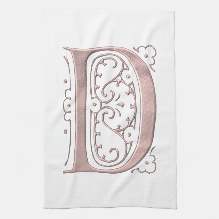 Fancy Letter D 1 Kitchen Towels