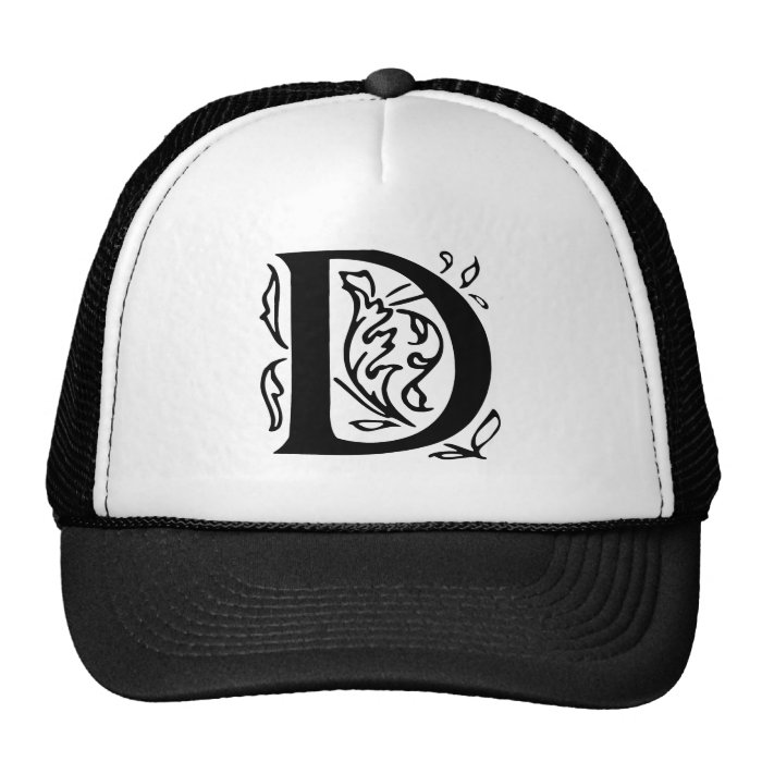 Fancy Letter D Mesh Hat