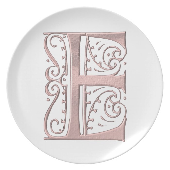 Fancy Letter E 1 Party Plate