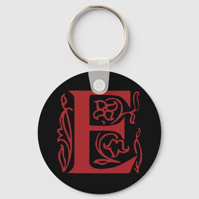 Fancy Letter E Keychain (Front)
