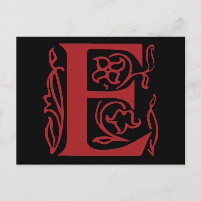 Fancy Letter E Postcard (Front)